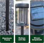 EcoGreen Outdoor Pathway Solar Light, 4pcs Pack,Garden Patio Balcony Walk Way Lights, Aluminum Leg, 5000K Daylight, IP65 Waterproof, 2.44*13.4in