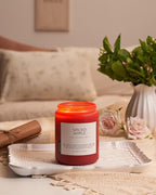 M&SENSE Spiced Apple Scented Candles for Home Natural Soy Wax 19.4oz 110 Hours Large Long Lasting Highly Scented Classic Christmas Holiday 2 Wicks Candle Gift Home Decor