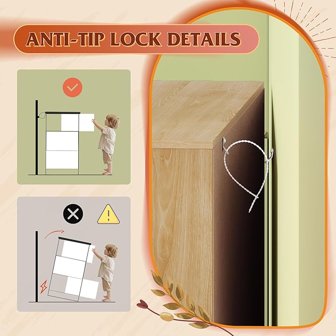 WLIVE Rattan Dresser for Bedroom, 6 Drawer 47.24'' Wide Boho Wood Dresser, Chest of Drawers, Gold Metal Handle, TV Stand for 55 inch TV, Storage Cabinet for Living Room, Hallway, Light Oak