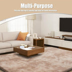 6x9 Fluffy Area Rug for Living Room,Shag Area Rugs for Bedroom,Soft Fuzzy Rug Non-Shedding Indoor Plush Carpet for Kids Bedroom Nursery Dorm Home Decor,Tie-Dyed Beige