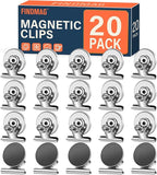 FINDMAG 20 Pack Magnetic Clips Fridge Magnets, Heavy Duty Refrigerator Magnet Clips Whiteboard Magnet, Strong Clips Magnets Scratch Free Metal Magnet Clips for Fridge, Whiteboard, Kitchen, Office