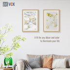 VCK 20x28 Picture Frame Set of 3 - Oak, Natural Solid Wood Poster Frames, Wall Mounting Hanging