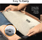 Ultra Thin Pillow 1 inch Thickness - Foldable, Rollable, Stackable - Made from Natural Latex - Low Profile, Super Flat (Soft, Gray Slate)