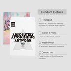 SIGNWIN Adhesive Canvas Poster Vibrant Landscape and Pineapple Colorful Preppy Room Decor Pink Decor Digital Art Modern Art Decorative Multicolor Scenic for Bedroom - 8"x10"x 4