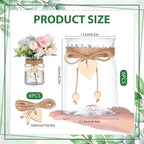 Bud Vase Set of 6 Vases Clear Plastic Small Bud Vases for Flowers Centerpieces Ribbed Vases in Bulk for Wedding Table Decorations Birthday Party Home Decor Housewarming Gifts