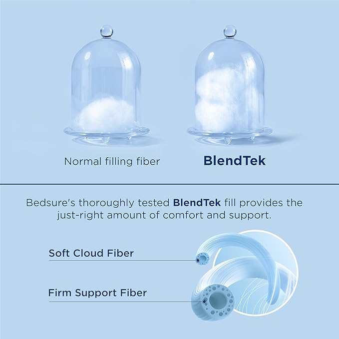 Bedsure Pillows Set of 2 - Fluffy & Soft Adjustable Layer Queen Pillows with Cotton Cover, Luxury Bed Pillows for Sleeping, Firm Pillows for Side, Back, Stomach Sleepers (2, Standard)