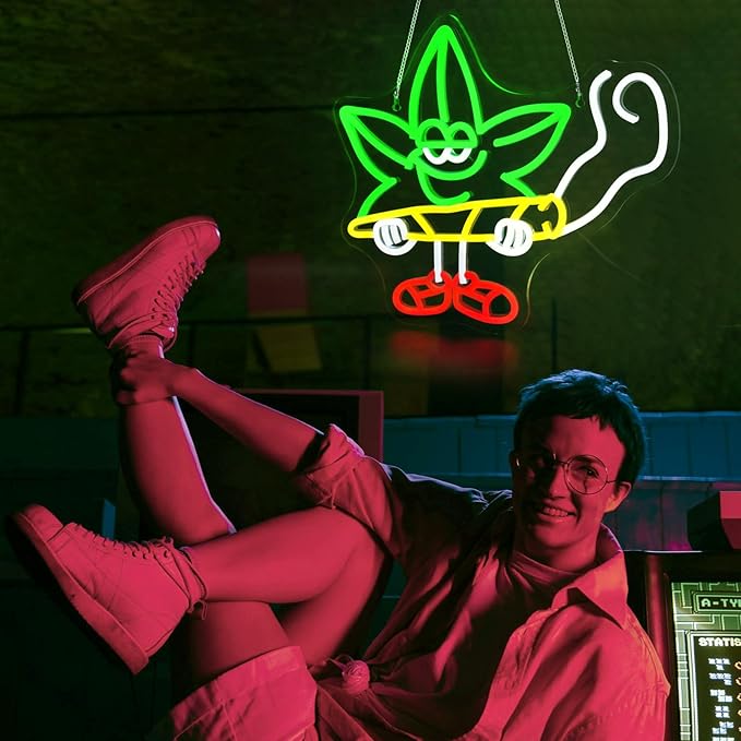 Leaf Neon Sign Led Neon Lights Neon Signs for Wall Decor Light Up Sign for Birthday Party Club Gift