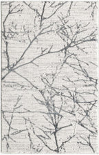 LUXE WEAVERS Modern Abstract Nature Cream Gray 2x3 Entryway Rug, Non-Shedding Hallway Carpet