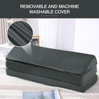 BALAPET 3-in-1 Adjustable Height Wedge Pillow, 7" Height Leg Knee Pillow for Side Sleepers & Aligns Spine, Supportive Bolster Pillow for Pregnancy Relieves Pressure Hip Leg Elevation, 20.5", Dark Grey