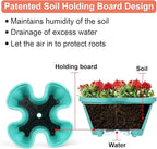 Vertical Planter 6 Tier Stackable Planters Garden Planters Strawberry Herb Flower and Vegetable Planter Indoor Outdoor Gardening Pots with Removable Wheels and Tools