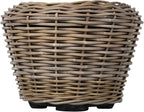 Rattan Kobo Indoor Outdoor Planter Basket with Plastic Pot Medium 35 Gallon Soil Capacity