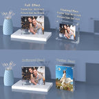 Acrylic Picture Frame, 2pack 8x10 Inch Photo Double-Sided Frames, Magnetic 12+12MM Thickness Picture Frame Clear Photo Frame Stand, Double-Sided Acrylic Frame Stand (2pack 8x10)