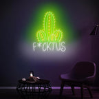 Personalized Rebel Cactus Neon Sign, Custom Funny Cactuses Decor Led Light, Flora Wall Art Lights Signs, Decorative Gifts For Friends, Brother, Kids, Bedroom, Bar, Pub