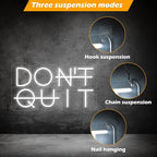 Don't Quit LED Neon Sign for Wall Decor, DO IT Neon Lights Party Decorations, USB Powered Switch Lighting Adjustable for Office, Gym, Man Cave, Gamer Room Decor