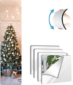 Unbreakable Wall Mirror Full Length,Over the Door Mirror for Bedroom,4Pcs 10inchx10inch Acrylic Mirror Kids,Shatterproof Plexiglass Long Mirrors,Children Non Glass Stick on Mirrors Tiles self adhesive