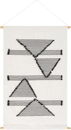 Mark&Day Wall Art, Hohenzell Modern Farmhouse Ivory Macrame Tapestry Wall Hanging for Living Room, Bedroom, Office or Kitchen (36"H x 24"W)