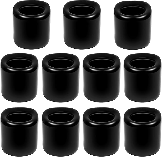 Black Spell Candle Holders 10 PCS, KSWING 1/2 Inch Diameter Ceramic Chime Ritual Candlestick Holders, Great for Casting Meditation Rituals Prayer Birthdays Altar Vigil Witchcraft Wiccan Supplies