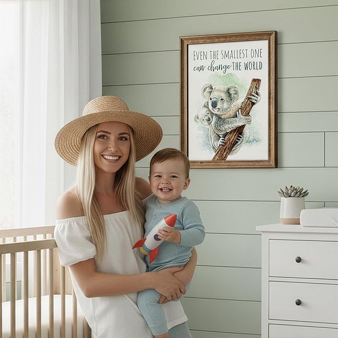Koala Parent and Child Wall Art Print - Unframed - 8x10 | Inspirational Quote - Motivational Wall Art - Nursery Decor for Boys Room or Girls Room | Unisex Newborn Baby Gift