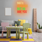 Math Is Tough But So Are You Neon Sign for Classroom, Inspirational Colorful Math Neon Light Dimmable Student LED Light up Signs for Classroom, Kid Room, Office, Library Decoration