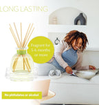 AGRARIA Lemon Verbena Scented PetiteEssence Diffuser, 1.7 Ounces with Reeds and a Flower