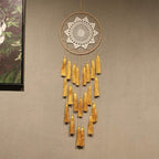 Artilady Macrame Dream Catchers for Bedroom - Tassel Wall Hanging Handmade Dreamcatchers Home Decor with Tassel Feather Ornament Craft Blessing Gift (Orange)