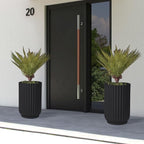 Classic Roman Column Style Planter | 20" Tall | Black & White Options | Ideal for Entrance & Living Room Corner | Durable Fiberglass Composite