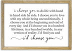 I Choose You To Do Life Sign Wall Decor 16X11 I Love You InchRomantic Marriage Art Wooden Framed Wall Hanging (Wood)