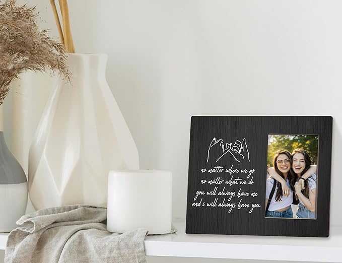 Orchroma Friends Picture Frame,Long Distance Friends Gifts,Soul Sister Photo Frame,Friendship Gifts for Women,8x10 Inch (Black)