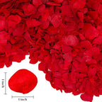 1500+ Real Dried Red Hydrangea Flower Petals - 1.06 oz Natural Preserved Petals for Wedding, Party Confetti,Proposal Decor