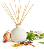 BLUEME Calm-Osmanthus & Sandalwood, 5.92 Fl Oz Wellness Diffuser, Contains Essential Oil, Sustainable, Hand Finished, Premium, Luxury Ceramic, Natural Rattan Reeds