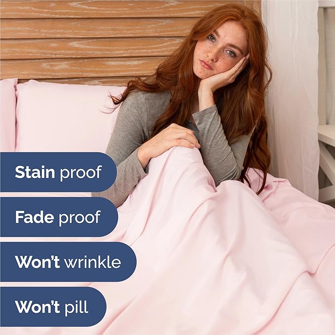 Split King Sheets Set 7 Piece - Includes 4 Pillowcases - Bed Sheets Split King - Soft Hotel Luxury Bedding - Cooling and Breathable - 1 Flat & 2 Fitted & 4 Pillowcases w/ Deep Pockets - Lavender Pink