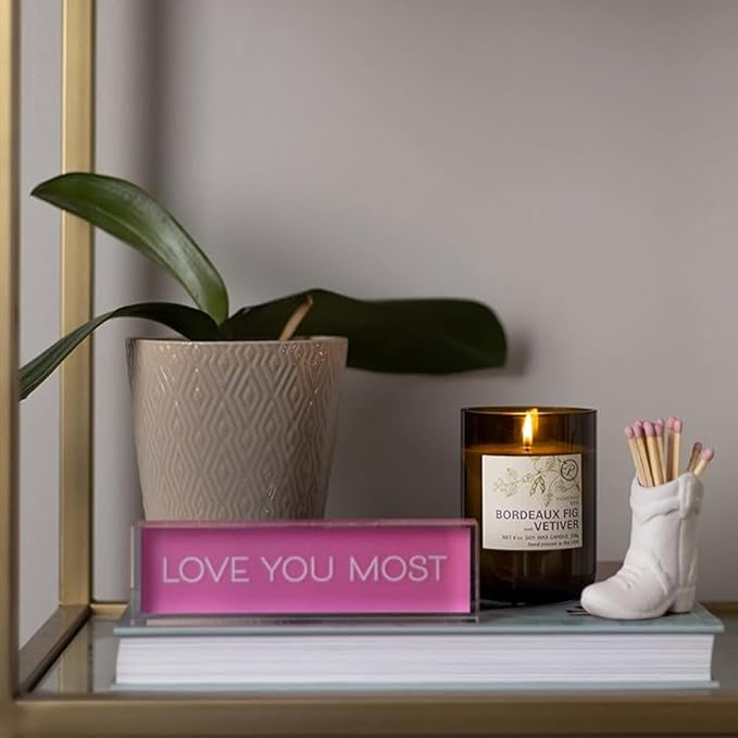 Paddywax Eco Collection Scented Soy Wax Candle in Glass Jar, Bordeaux Fig & Vetiver Fragrance, Green Vessel with Wood Lid, 8 oz