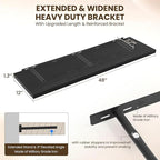 Dreamland 48" Floating Shelves for Wall, 12" Deep Slim Black Floating Shelves, Wall-Mounted Shelves for Bedroom, Living Room, Kitchen, Bathroom - Set of 2