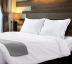 Utopia Bedding Bed Pillows for Sleeping Queen Size (Navy/White), Set of 2, Cooling Hotel Quality, Gusseted Pillow for Back, Stomach or Side Sleepers