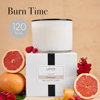 LAFCO New York 3-Wick Candle, Champagne - 30 oz - 120-Hour Burn Time - Reusable, Hand Blown Glass Vessel - Made in The USA