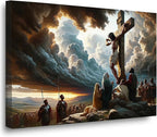 XWNLTEPK Christian Art Crucifixion Print Jesus on the Cross Art Wall Jesus Picture Modern Home Decor Canvas Wall Art Poster