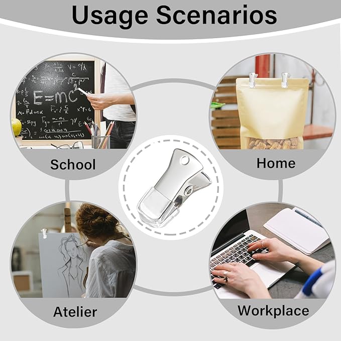 35 Pack Mini Metal Alligator Clips for Crafts Non-Slip Silicone-Coated Retro DIY Badge Small Clips (Glossy Silver)