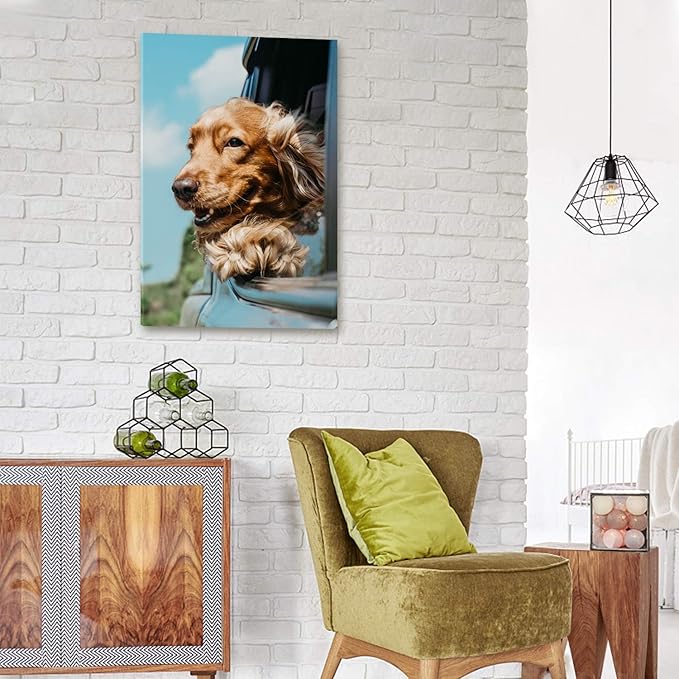 Personalized Photo to Canvas Print - Canvas Prints With Your Photos on Custom Wall Art for Bedroom, Living Room, Wedding Baby Pet Family Picture Framed Wall Art (8" W x 12" H)