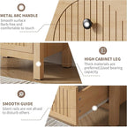 4 Drawer Dresser for Bedroom Set of 2, 36.81''Tall Modern Chest of Drawers with Fluted Panel, Wood Storage Dresser Organizer with Deep Drawers for Nursery Living Room Hallway (2, Wood Color)