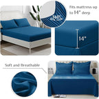 JOLLYVOGUE California King Comforter Set, Ultra-Soft Bed in a Bag Cal King Size 7 Pieces, Oeko-TEX Certified Bedding Set with Down Alternative Comforter, Sheets, Pillowcases & Shams, Teal