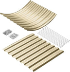 Land Guard 6x3x3ft Oval Galvanized Raised Garden Beds, Large-Capacity Metal Planter Box Outdoor, Durable Deep Raised Garden Bed 3ft Tall, Raised Beds for Gardening Vegetables, Cream Yellow