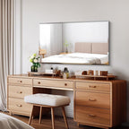 Beveled Bathroom Mirror, 24x40 Large Frameless Mirrors for Over Sink, Upgraded Shatterproof Beveled Frameless Vanity Mirror for Bathroom,Bedroom,Living Room and Entryway