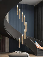 Modern Chandelier 8-Light Bubble Crystal Pendant Light Adjustable Pendant Light Fixture Crystal Chandeliers for Living Room Dinning Room Bedroom