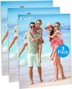 Magnetic Picture Frames for Refrigerator 8x10 Inch, Magnetic Photo Holders for Fridge, 3 Pack Acrylic Magnetic Picture Frame for Displaying Frames,Children Artworks