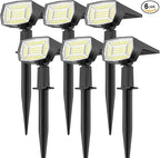 Fabrito 72 LEDs Solar Spot Lights Outdoor Waterproof, 3 Modes Landscape Spotlights, Dusk to Dawn Solar Powered Flood Wall Lights for Outside, Solar Garden Lights for Yard Porch 6 Pack (Cool White)