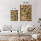 SIGNINART Vintage Floral Framed Canvas Wall Art Set of 3, Mid Century Modern Flowers Wall Decor, Neutral Botanical Artwork, Retro Wildflower Art Prints for Bedroom, Living Room, Office 24"x36"x3