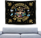 Inspirational Quote Tapestry Positive Motivational Uplifting Encouragement Gifts for Women Teens Girls,Inspirational Gift Wall Decor for Bedroom,They Whispered to Her You Cannot Withstand The Storm
