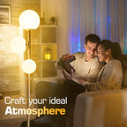 Mid Century Gold Floor Lamp,Dimmable LED Brass Floor Lamp Touch Control with Remote,Vintage Modern 3 Globe Standing Lamp for Corner,Living Room,Bedroom