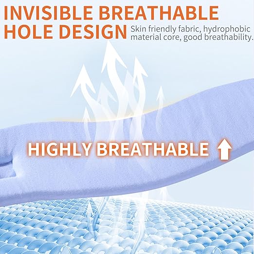 Neck Brace Soft Adjustable Neck Support Brace for Sleeping, Neck Pain and Support, Keep Vertebrae Stable and Aligned, Relief Spine Pressure, for Women & Men, Light blue (Light blue, L)