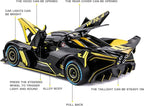 Toy Car Model for Compatible with 1:24 Bolide Alloy Diecast Collect Car Toy with Lights and Music, Pull Back Car Toys for Kids Boys Girls Gift (Yellow)